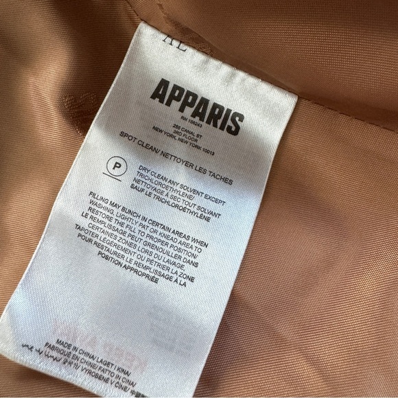 Apparis Brown Faux Leather Puffer Jacket - Picture 9 of 11